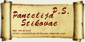 Pantelija Štikovac vizit kartica